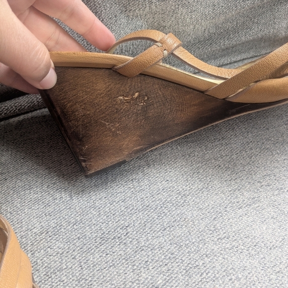 Miu Miu Strappy Leather Wedges - Picture 3 of 6